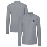 Vancouver Canucks - Levelwear Women's Upright Quarter-Zip Pullover Gray