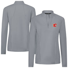 Calgary Flames - Levelwear Women's Upright Quarter-Zip Pullover Gray