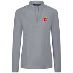Calgary Flames - Levelwear Women's Upright Quarter-Zip Pullover Gray