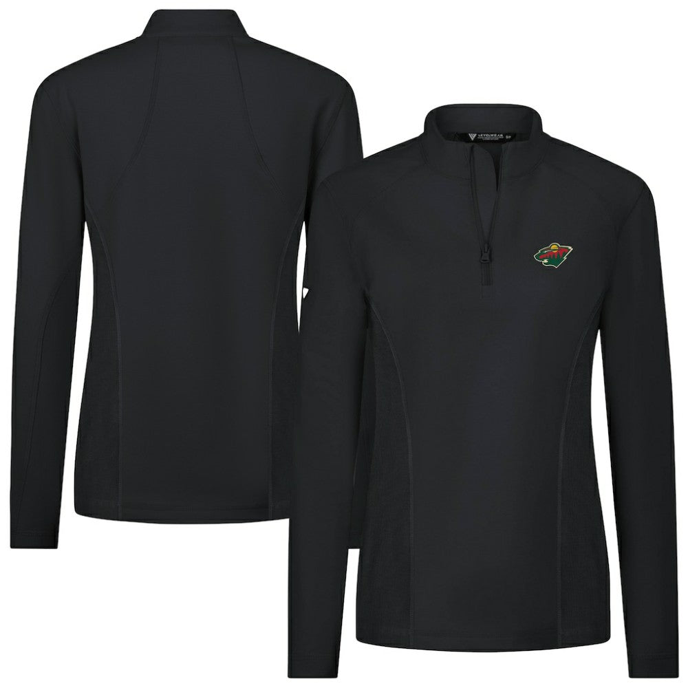 Minnesota Wild - Levelwear Women's Upright Quarter-Zip Pullover Black