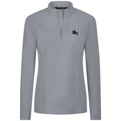 San Jose Sharks - Levelwear Women's Upright Quarter-Zip Pullover Gray