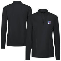 New York Rangers Levelwear Women's Upright Quarter-Zip Pullover Black