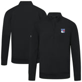 New York Rangers Levelwear Upright Tri-Blend Quarter-Zip Pullover Black