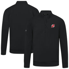 New Jersey Devils - Levelwear Upright Tri-Blend Quarter-Zip Pullover Black