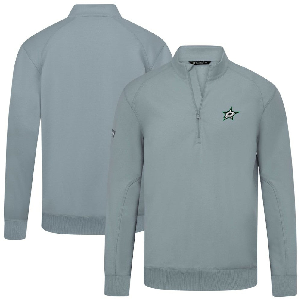 Dallas Stars - Levelwear Upright Tri-Blend Quarter-Zip Pullover Gray