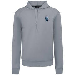 Seattle Kraken Levelwear Technic Quarter-Zip Pullover Hoodie Gray