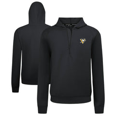 Pittsburgh Penguins Levelwear Technic Quarter-Zip Pullover Hoodie Black