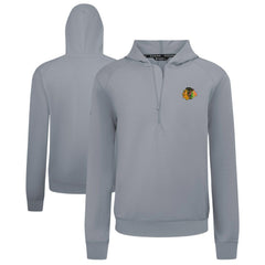 Chicago Blackhawks Levelwear Technic Quarter-Zip Pullover Hoodie Gray