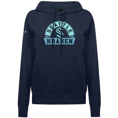 Seattle Kraken Levelwear Women's Adorn Banner Arch Pullover Hoodie Navy