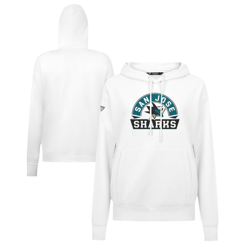 San Jose Sharks - Levelwear Women's Adorn Banner Arch Pullover Hoodie White