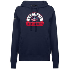 Columbus Blue Jackets - Levelwear Women's Adorn Banner Arch Pullover Hoodie Navy