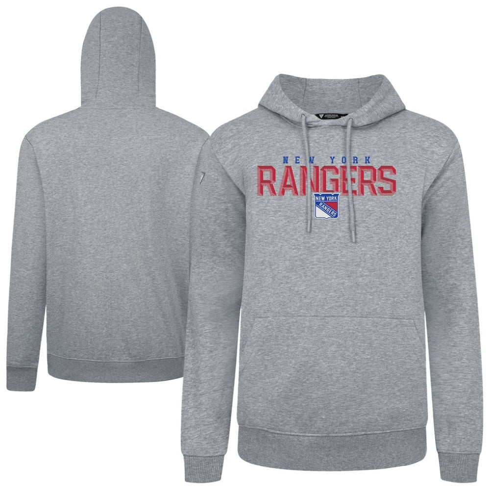 New York Rangers Levelwear Podium Carve Pullover Hoodie Gray
