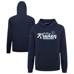 Seattle Kraken Levelwear Youth Podium Monument Pullover Hoodie Navy