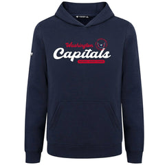 Washington Capitals Levelwear Youth Podium Monument Pullover Hoodie Navy