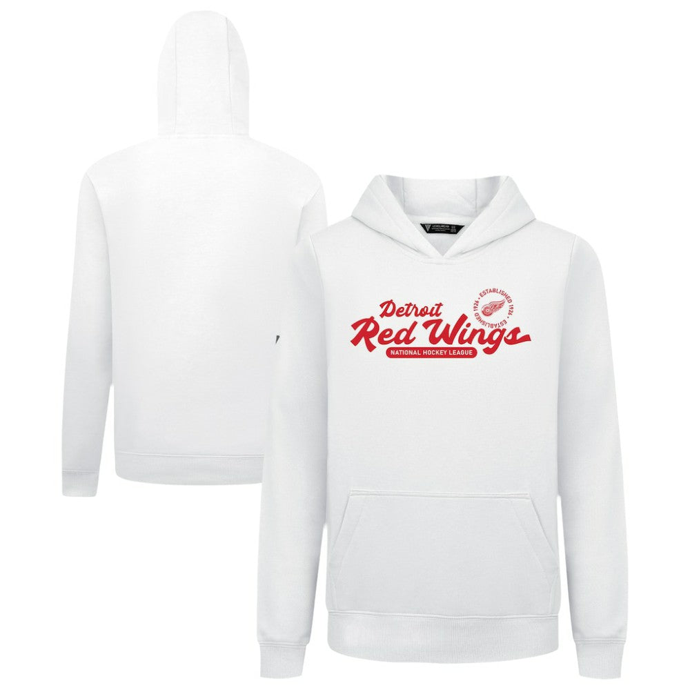 Detroit Red Wings - Levelwear Youth Podium Monument Pullover Hoodie White