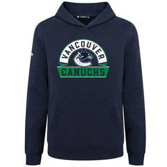 Vancouver Canucks - Levelwear Youth Podium Banner Arch Pullover Hoodie Navy