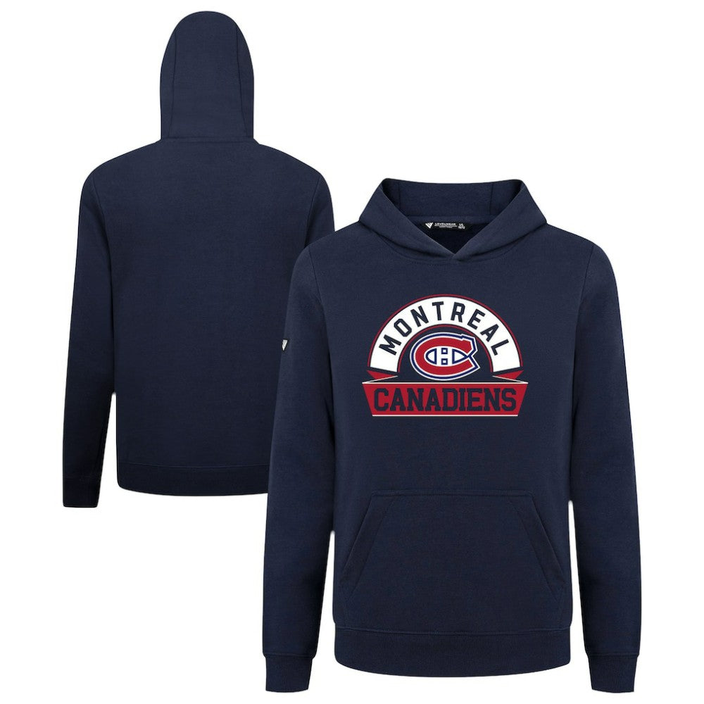 Montreal Canadiens - Levelwear Youth Podium Banner Arch Pullover Hoodie Navy