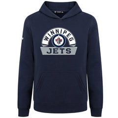 Winnipeg Jets - Levelwear Youth Podium Banner Arch Pullover Hoodie Navy
