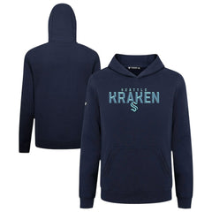 Seattle Kraken Levelwear Youth Podium Carve Pullover Hoodie Navy