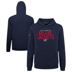 Columbus Blue Jackets - Levelwear Youth Podium Carve Pullover Hoodie Navy