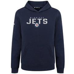Winnipeg Jets - Levelwear Youth Podium Carve Pullover Hoodie Navy