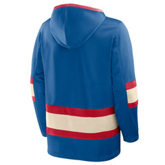 New York Rangers Fanatics 2026 NHL Winter Classic Lace Collar Hoodie Blue