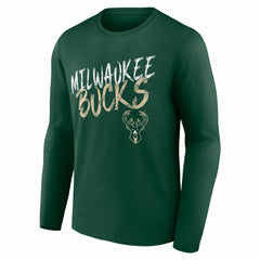 NBA - Milwaukee Bucks Hustle Custom Long Sleeve T-Shirt - Hunter Green