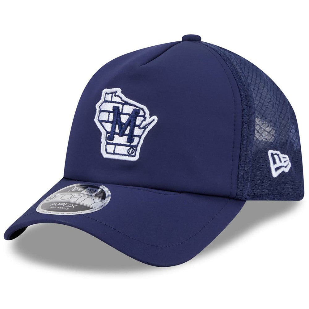 Milwaukee Brewers New Era 2026 Batting Practice Alternate Apex 9FORTY Adjustable Hat Online
