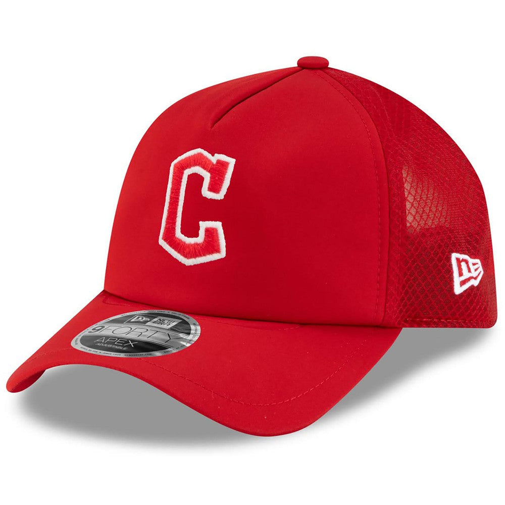 Cleveland Guardians New Era 2026 Batting Practice Apex 9FORTY Adjustable Trucker Hat for sale