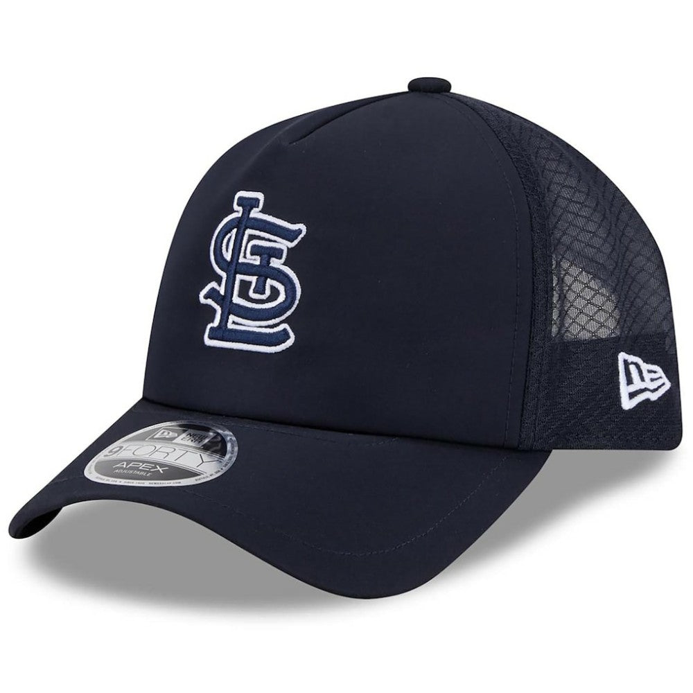 St. Louis Cardinals New Era 2026 Batting Practice Apex 9FORTY Adjustable Trucker Hat Clearance