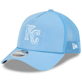 Kansas City Royals New Era 2026 Batting Practice Apex 9FORTY Adjustable Trucker Hat for sale