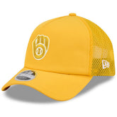 Milwaukee Brewers New Era 2026 Batting Practice Apex 9FORTY Adjustable Trucker Hat discount