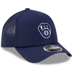 Milwaukee Brewers New Era 2026 Batting Practice Apex 9FORTY Adjustable Trucker Hat On Sale