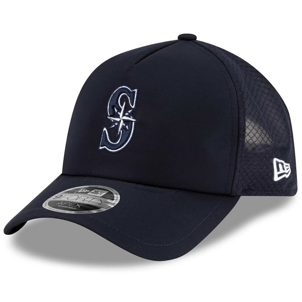 Seattle Mariners New Era 2026 Batting Practice Apex 9FORTY Adjustable Trucker Hat Clearance