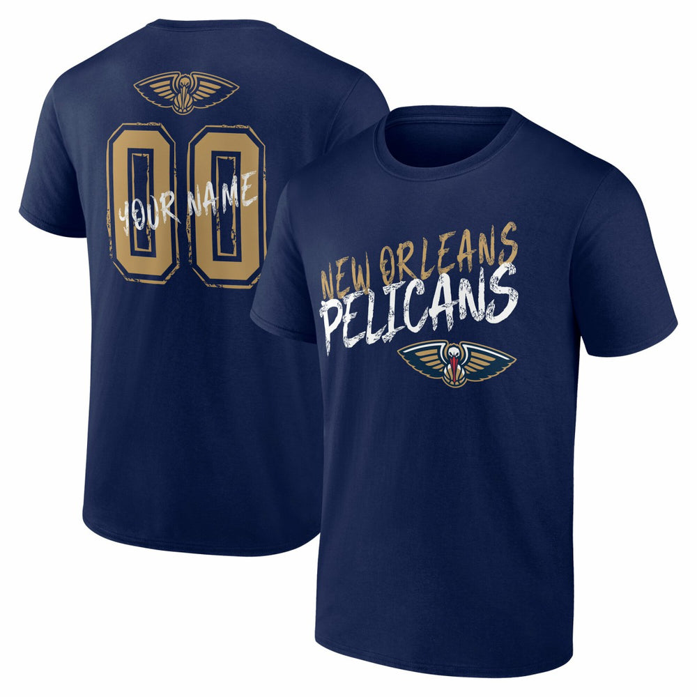 NBA - New Orleans Pelicans Hustle Custom T-Shirt - Navy