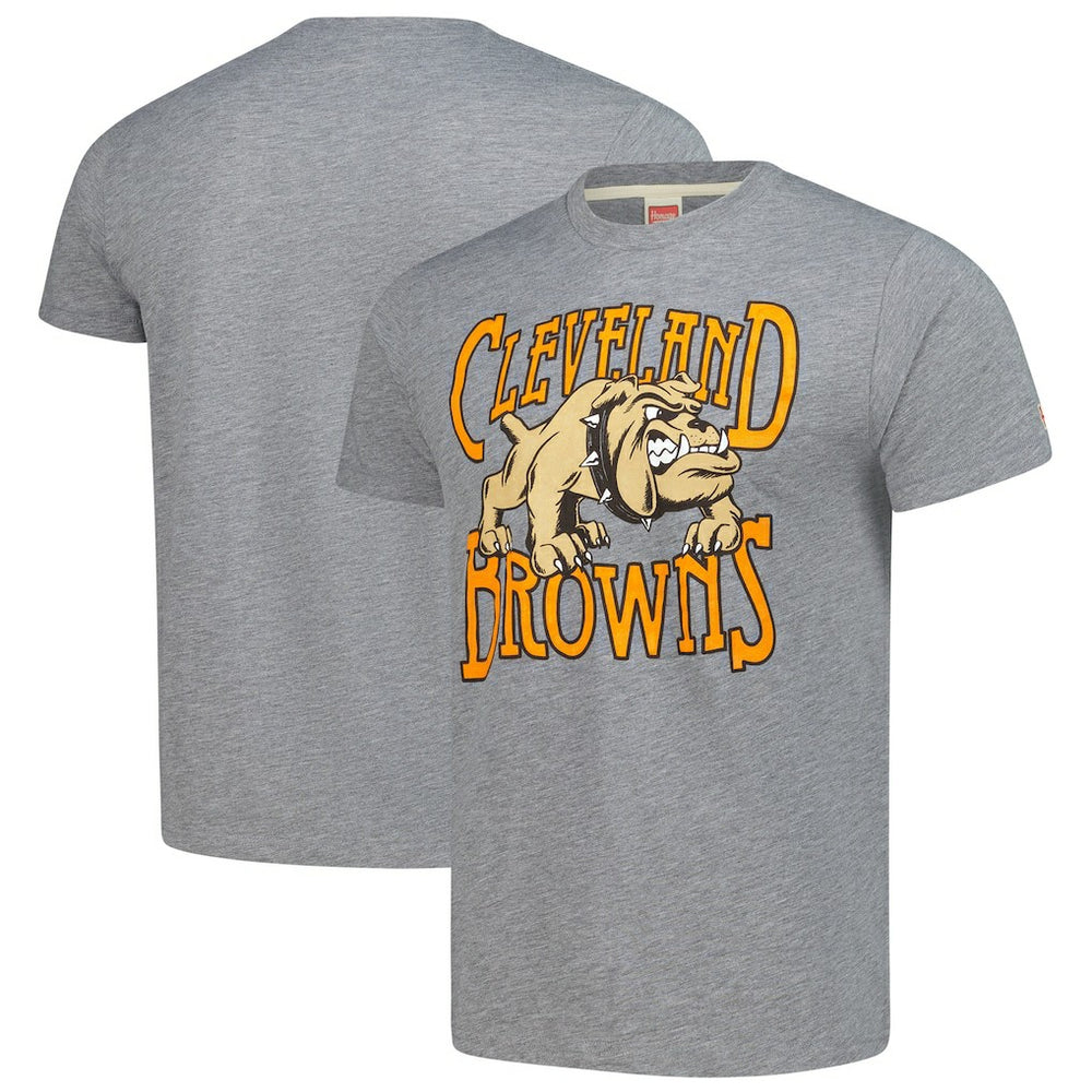 Cleveland Browns Homage Unisex Tri-Blend Dawg Pound XL Bone Collar T-Shirt Gray - NFL