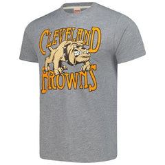 Cleveland Browns Homage Unisex Tri-Blend Dawg Pound XL Bone Collar T-Shirt Gray - NFL