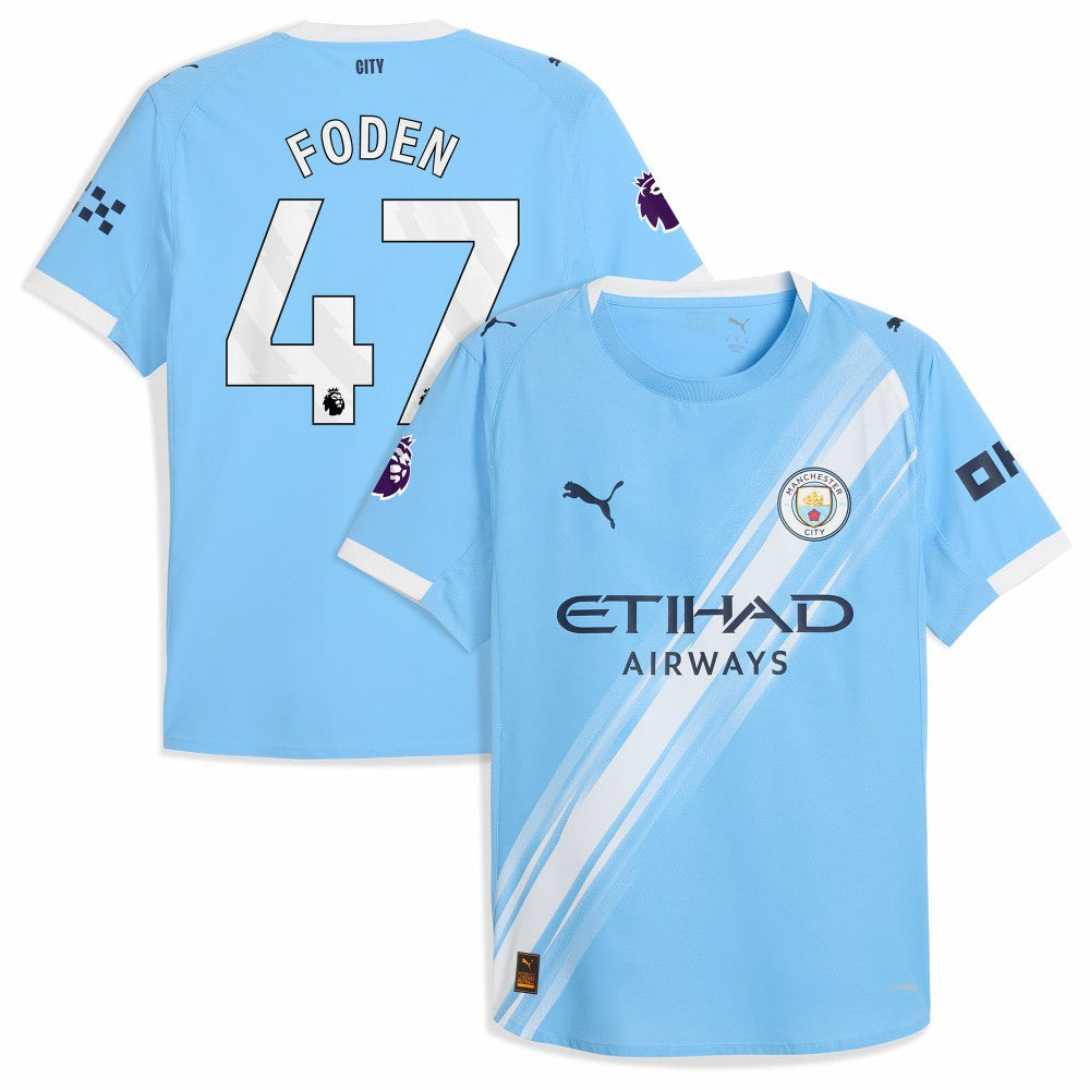 Puma Phil Foden Manchester City 2025/26 Home Player Jerseys - Sky Blue