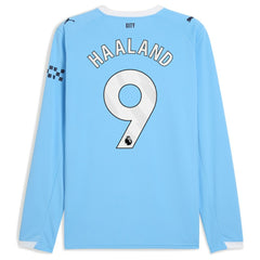 Puma Erling Haaland Manchester City 2025/26 Home Replica Long Sleeve Player Jerseys - Sky Blue