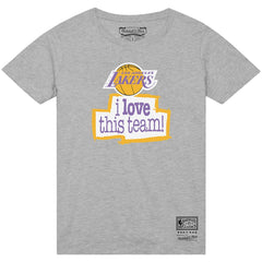 Mitchell & Ness - Los Angeles Lakers I Love This Team T-Shirt - Heather Gray