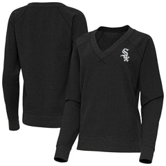 Chicago White Sox Antigua Women's Varsity Tri-Blend V-Neck Long Sleeve T-Shirt On Sale