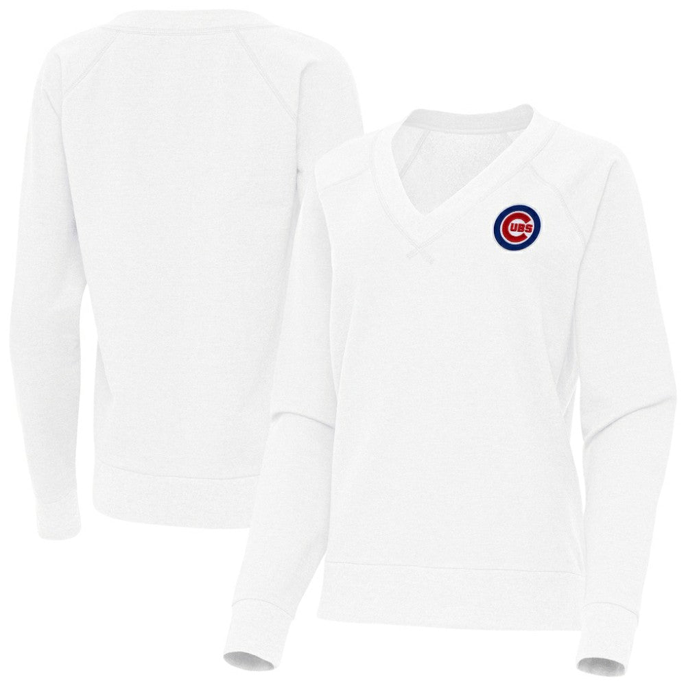 Chicago Cubs Antigua Women's Varsity Tri-Blend V-Neck Long Sleeve T-Shirt Sale