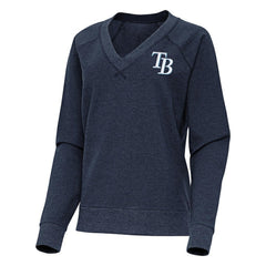 Tampa Bay Rays Antigua Women's Varsity Tri-Blend V-Neck Long Sleeve T-Shirt On Sale