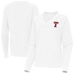 Texas Rangers Antigua Women's Varsity Tri-Blend V-Neck Long Sleeve T-Shirt Lifestyle