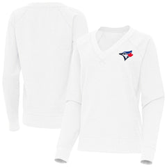 Toronto Blue Jays Antigua Women's Varsity Tri-Blend V-Neck Long Sleeve T-Shirt On Sale