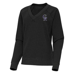 Colorado Rockies Antigua Women's Varsity Tri-Blend V-Neck Long Sleeve T-Shirt On Sale