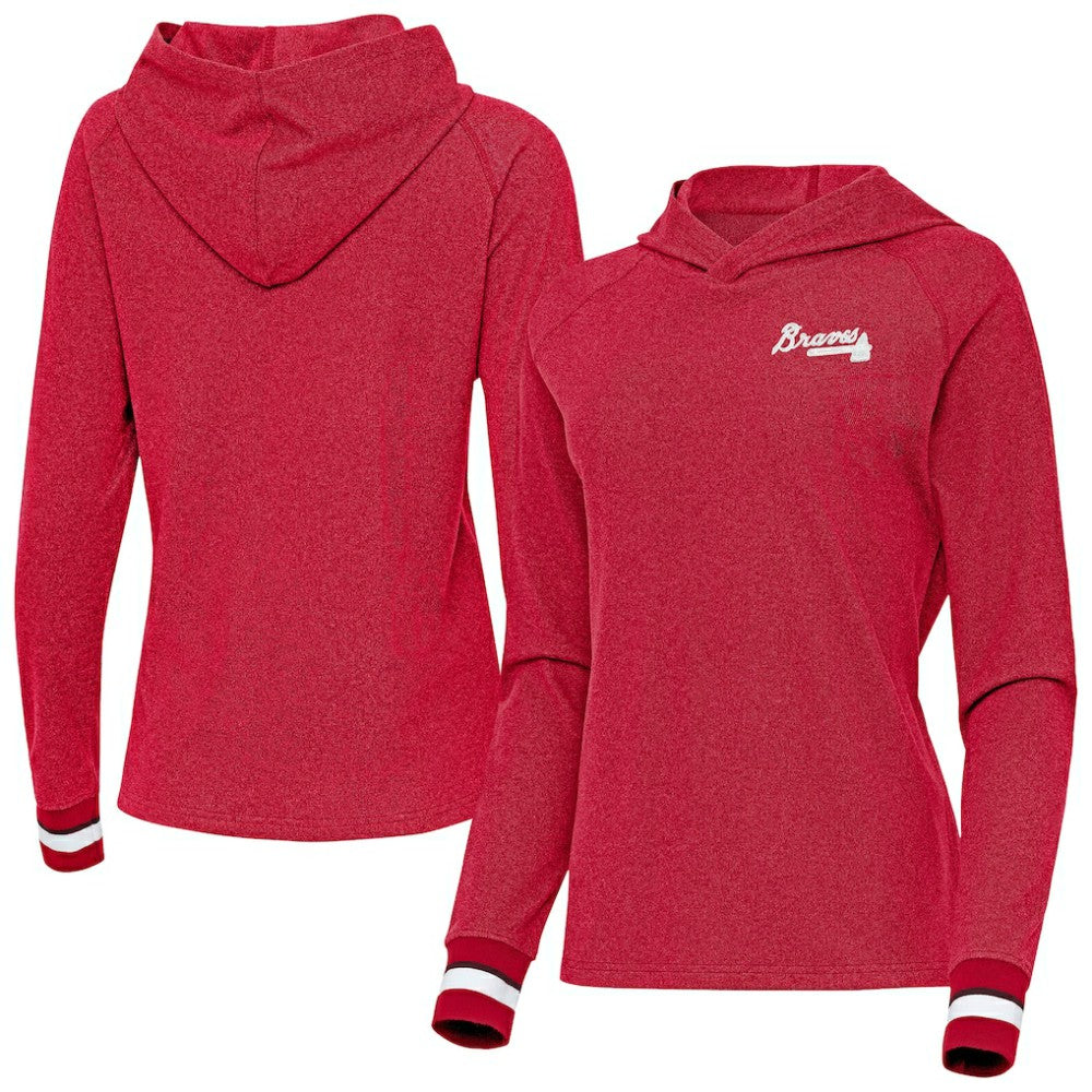 Atlanta Braves Antigua Women's Trek Pullover Hoodie discount