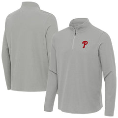 Philadelphia Phillies Antigua Sync Tri-Blend Quarter-Zip Pullover Clearance