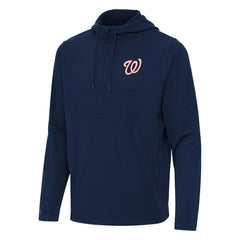 Washington Nationals Antigua Connected Quarter-Zip Pullover Hoodie On Sale