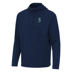 Seattle Mariners Antigua Connected Quarter-Zip Pullover Hoodie discount